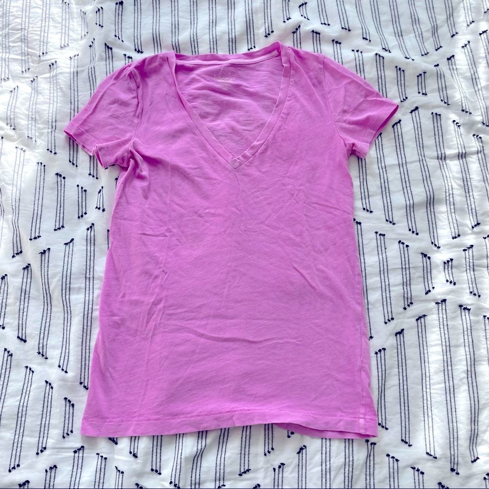 J Crew featherweight slub v neck